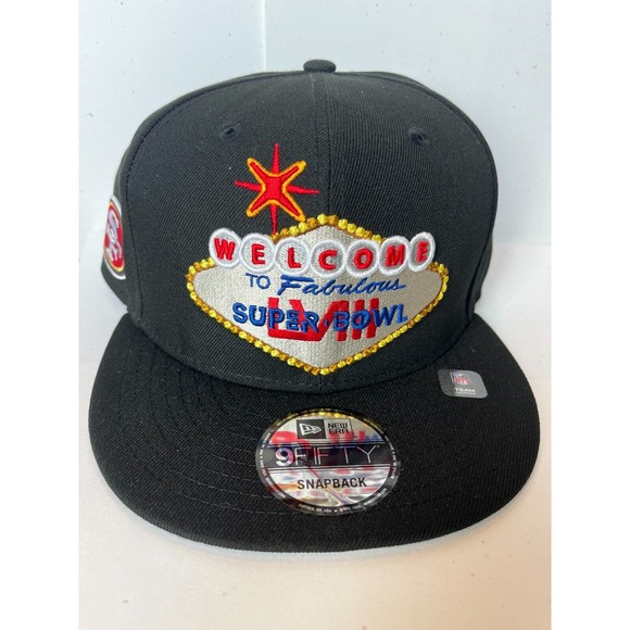 San Francisco 49ers New Era Super Bowl LVIII Tarmac 9FIFTY Snapback Hat - BLACK - Picture 1 of 3